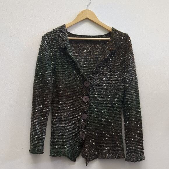 BCBGMAXAZRIA Textured Knit cardigan size L - Picture 2 of 6